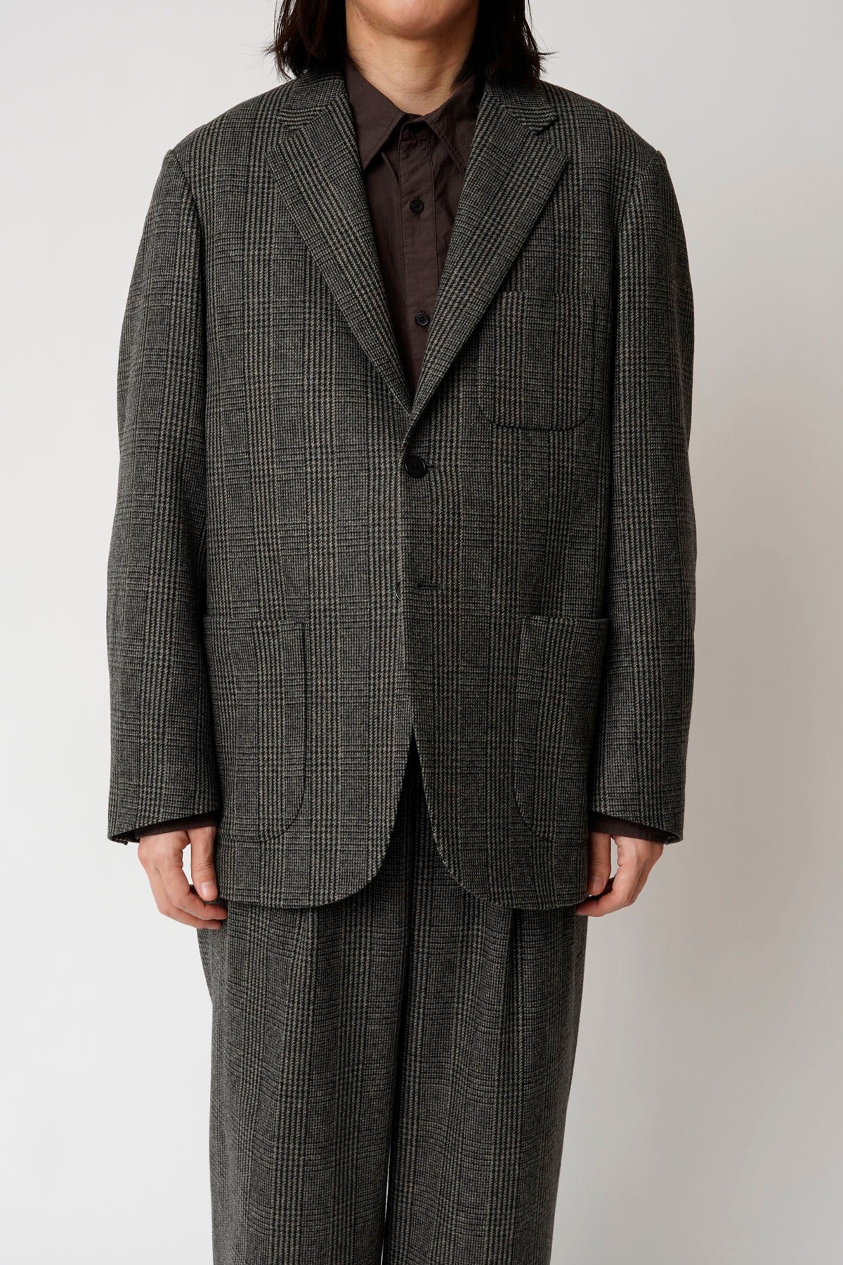 UNIVERSAL PRODUCTS Tweed Check 3patch Pocket Tailored Jacket