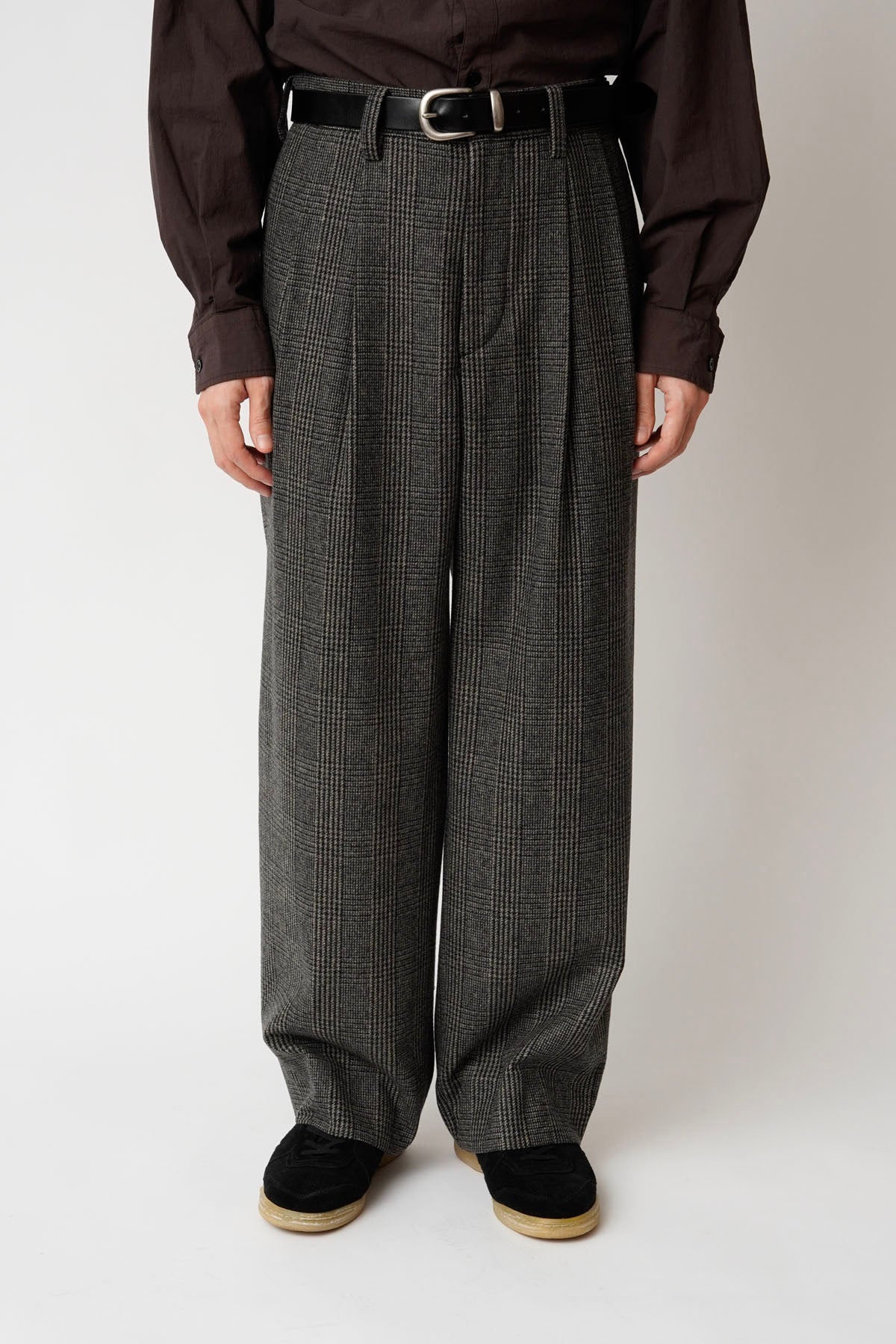 UNIVERSAL PRODUCTS　Tweed Check Wide Trousers