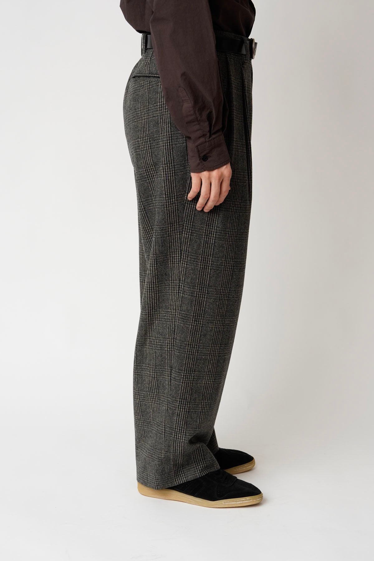 UNIVERSAL PRODUCTS　Tweed Check Wide Trousers