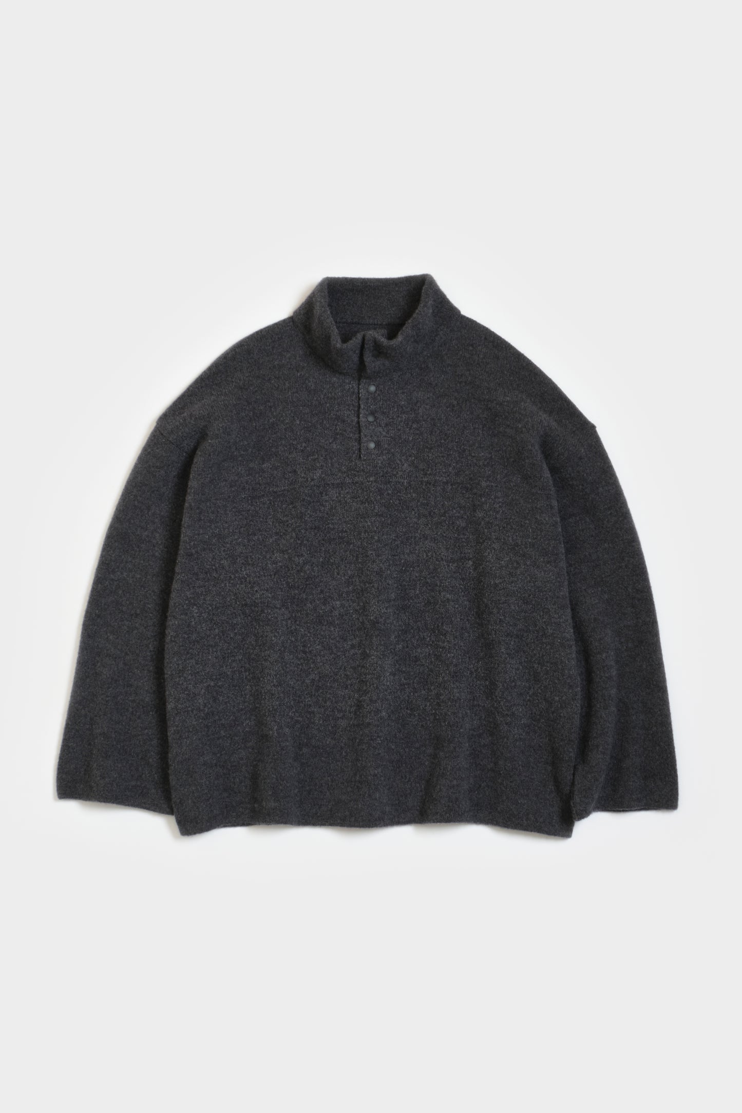 Blanc YM Wool Fleece Snap Pullover