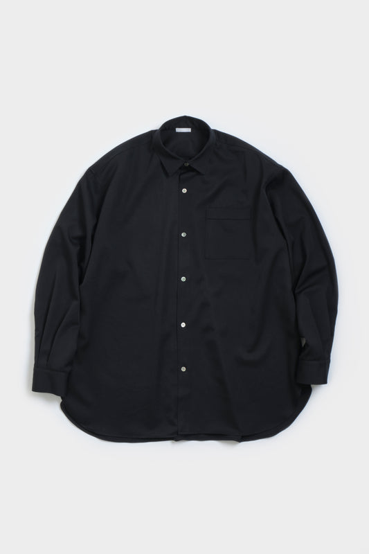 Blanc YM Wool Gabardine Wide Shirt