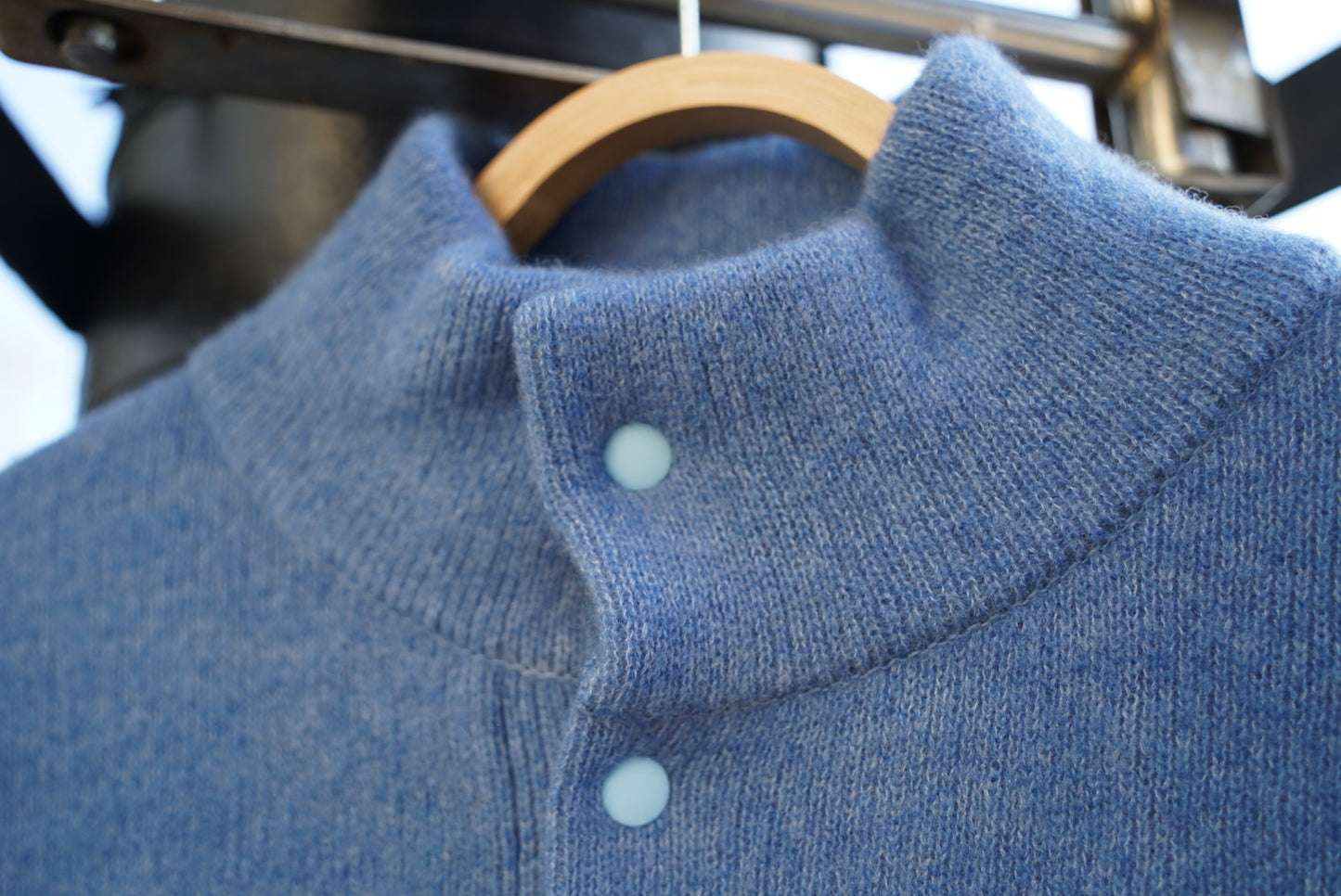 Blanc YM Wool Fleece Snap Pullover