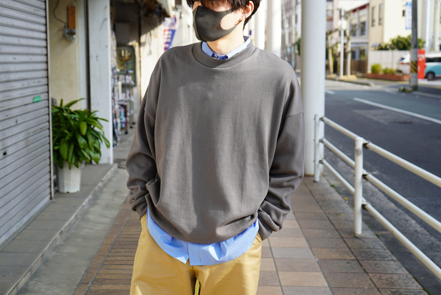 Blanc YM Cotton Wide Sweat Shirt